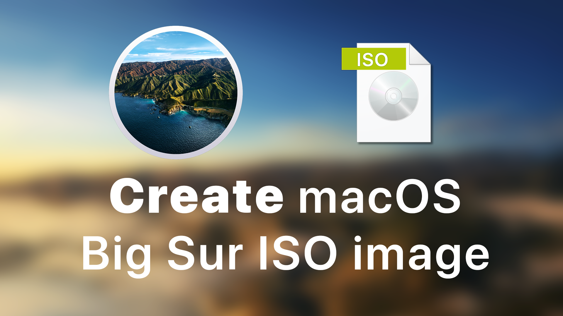 make an iso install disk for mac so